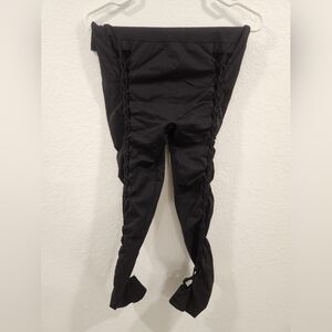 Black Lace-Up Leggings